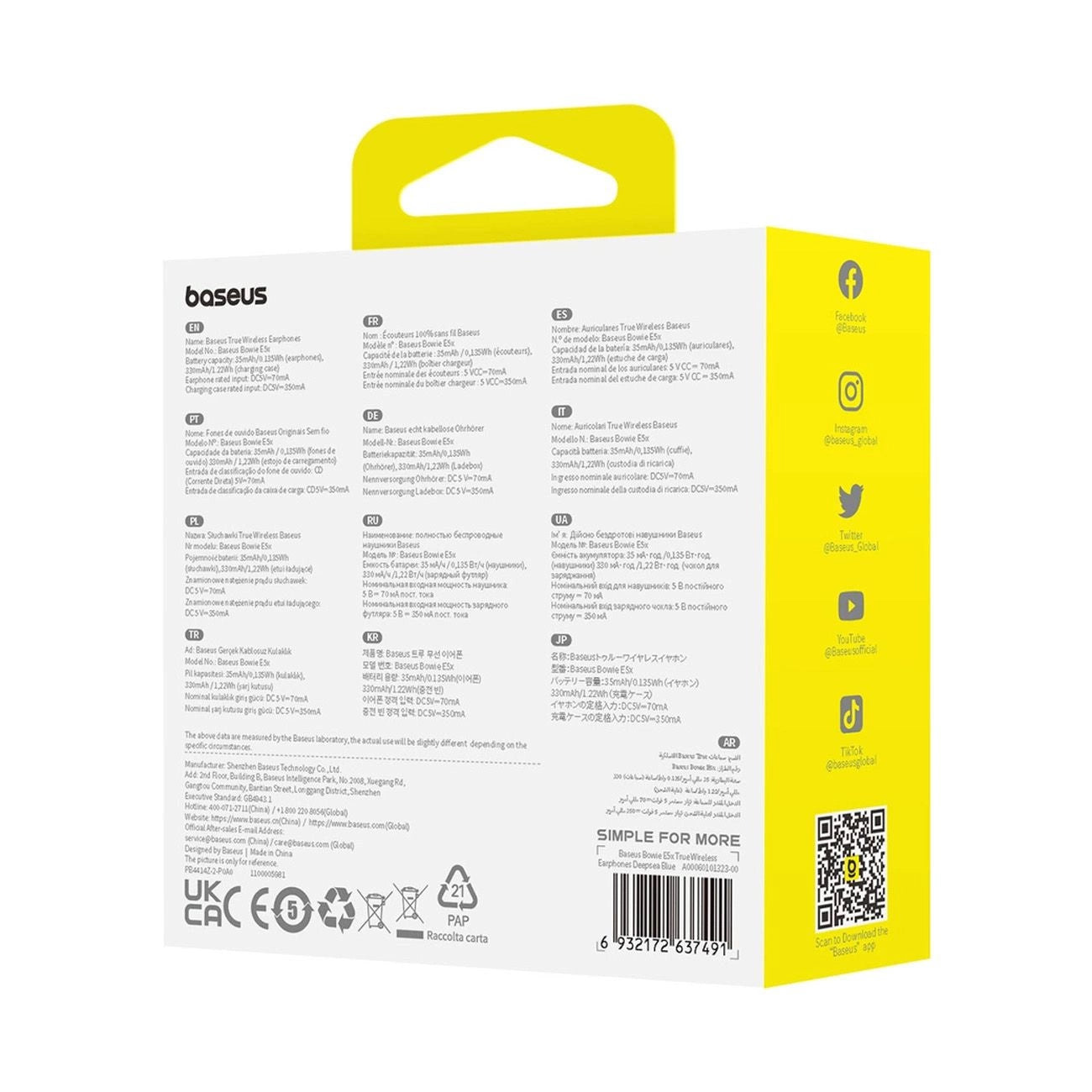 Baseus Bowie E5x TWS Wireless Headphones - Blue_12