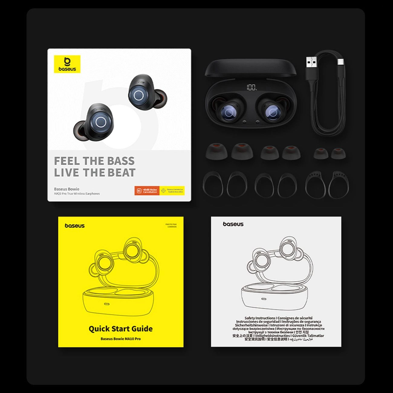 Baseus Bowie MA20 Pro TWS Wireless Headphones with ANC and IPX6 - Black_18