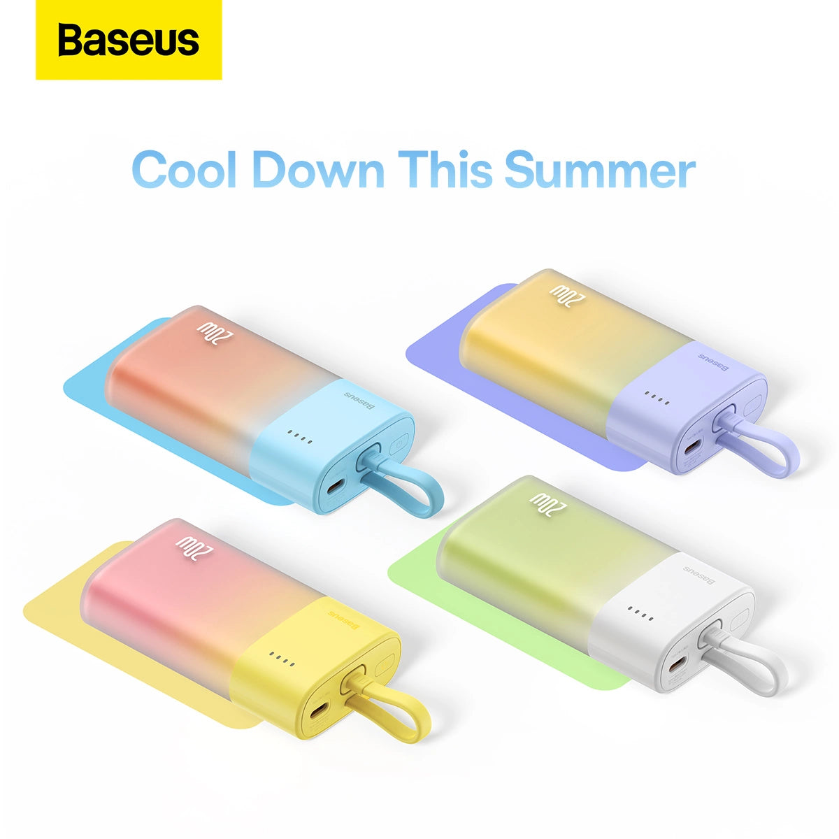 Baseus Popsicle 5200mAh 20W Powerbank with Built-in Lightning Cable (+ White Baseus Simple USB-C - USB-C 60W/20V/3A/30cm Cable) - Blue-Orange_12
