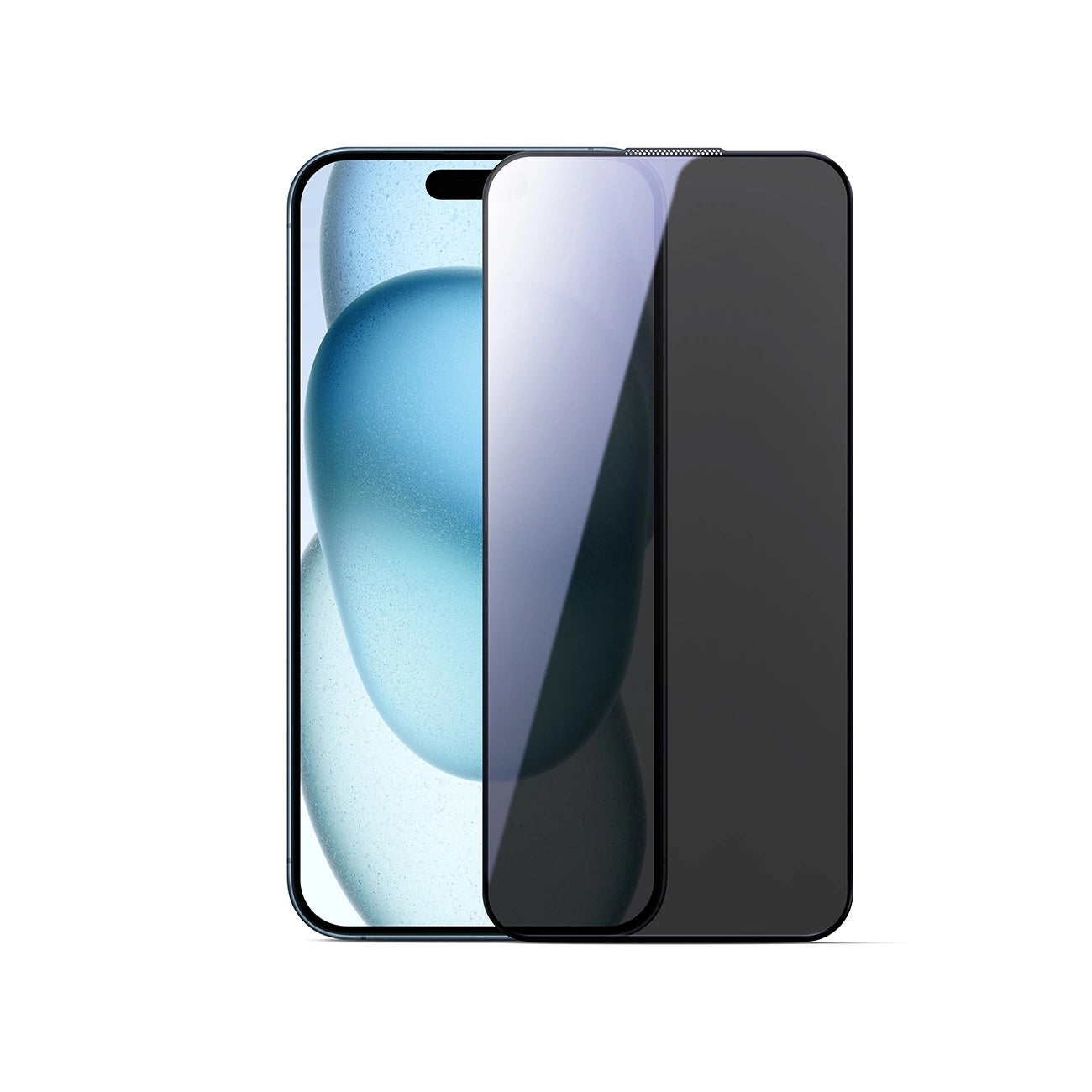 Joyroom JR-MLG0282 2.5D Dustproof Privacy Tempered Glass with Black Frame for iPhone 15 Plus/16 Plus_0