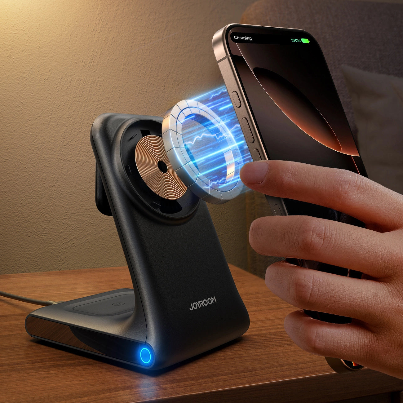 Joyroom JR-W15 Wireless Charger 3 in 1 Charging Station with MagSafe - Black_9