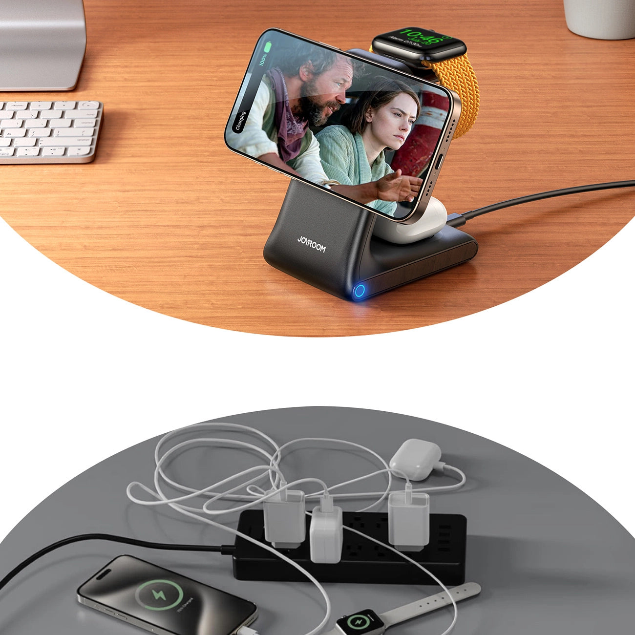 Joyroom JR-W15 Wireless Charger 3 in 1 Charging Station with MagSafe - Black_5