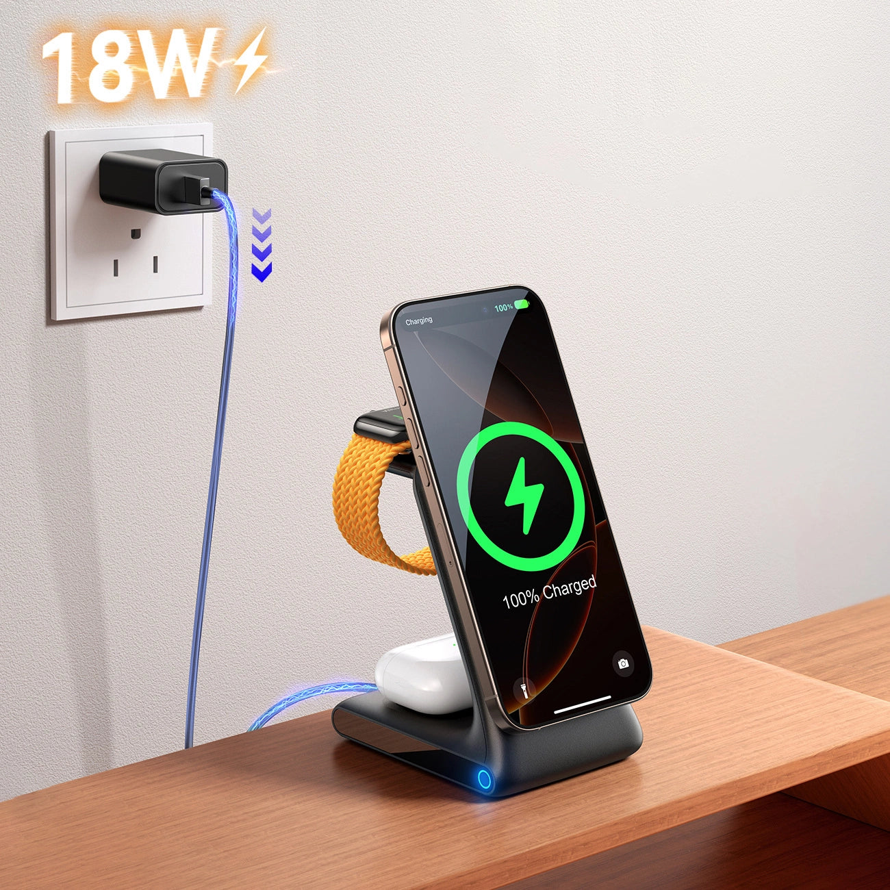 Joyroom JR-W15 Wireless Charger 3 in 1 Charging Station with MagSafe - Black_8