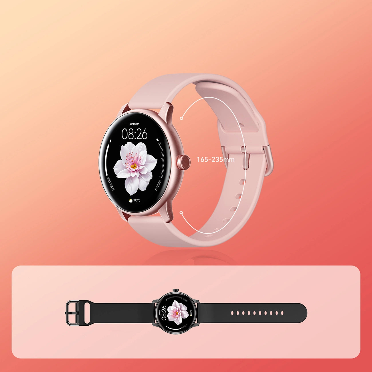 Joyroom Classis Series JR-FC1 Smartwatch with Call Answering Function / IP68 Protection - Pink_9