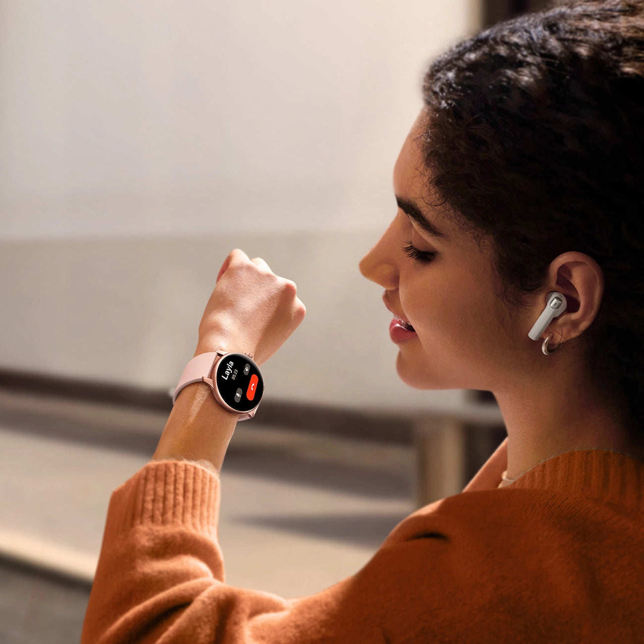 Joyroom Classis Series JR-FC1 Smartwatch with Call Answering Function / IP68 Protection - Pink_10