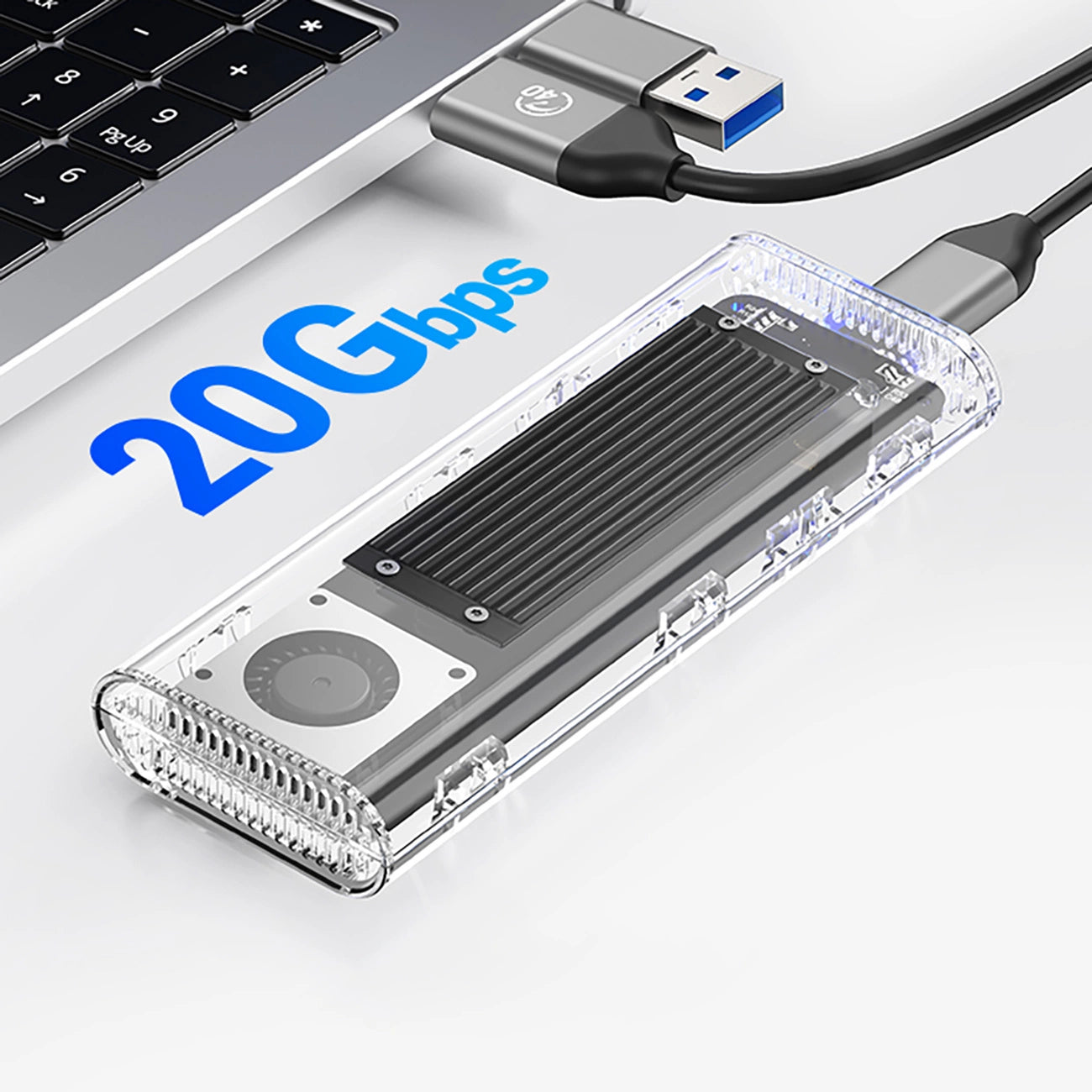 Orico TCM2-C3 M.2 NVME to USB-C 10Gb/s Disk Drive - Black_5