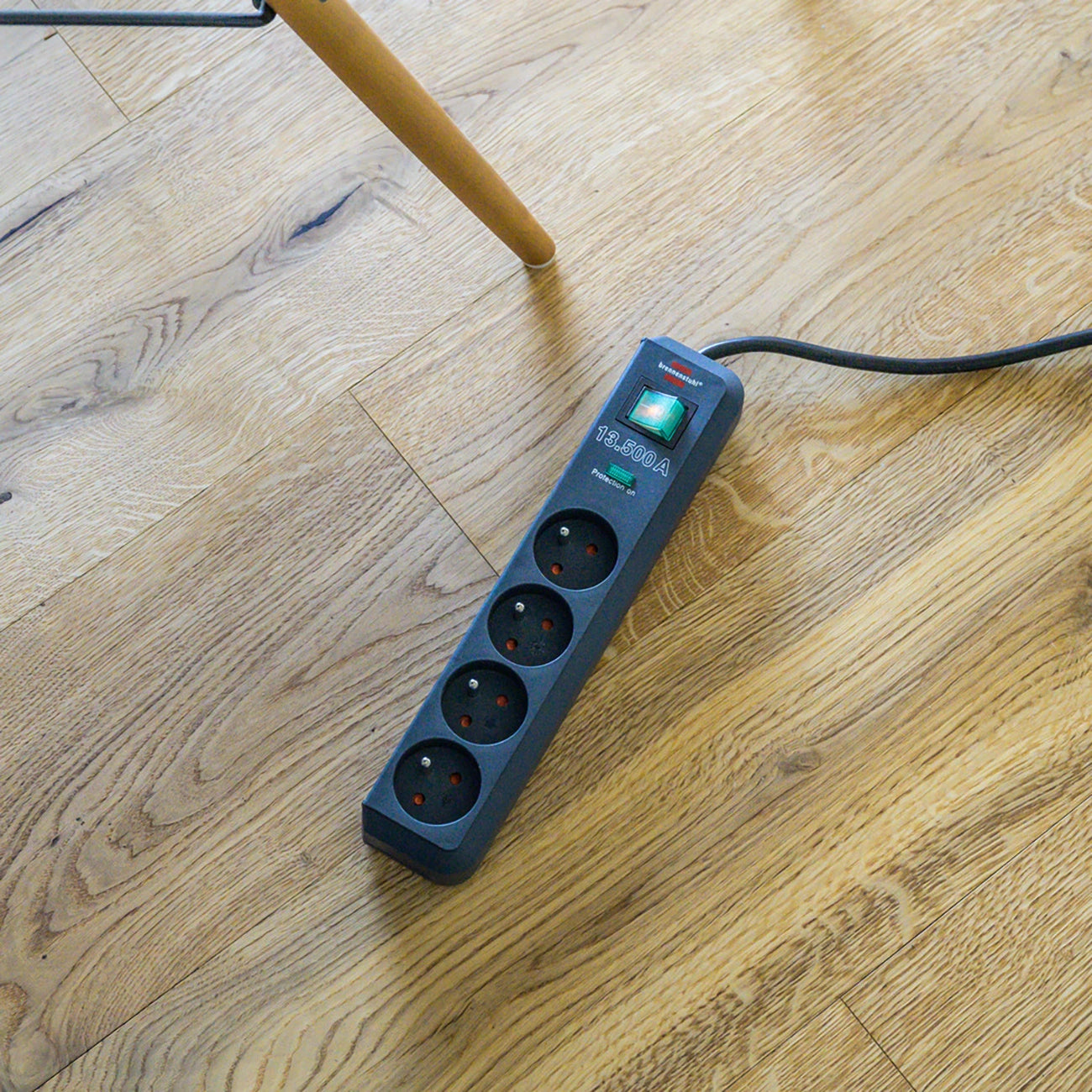 Brennenstuhl Eco-Line surge protector strip 4 sockets 1.5m 13.500A - black_2