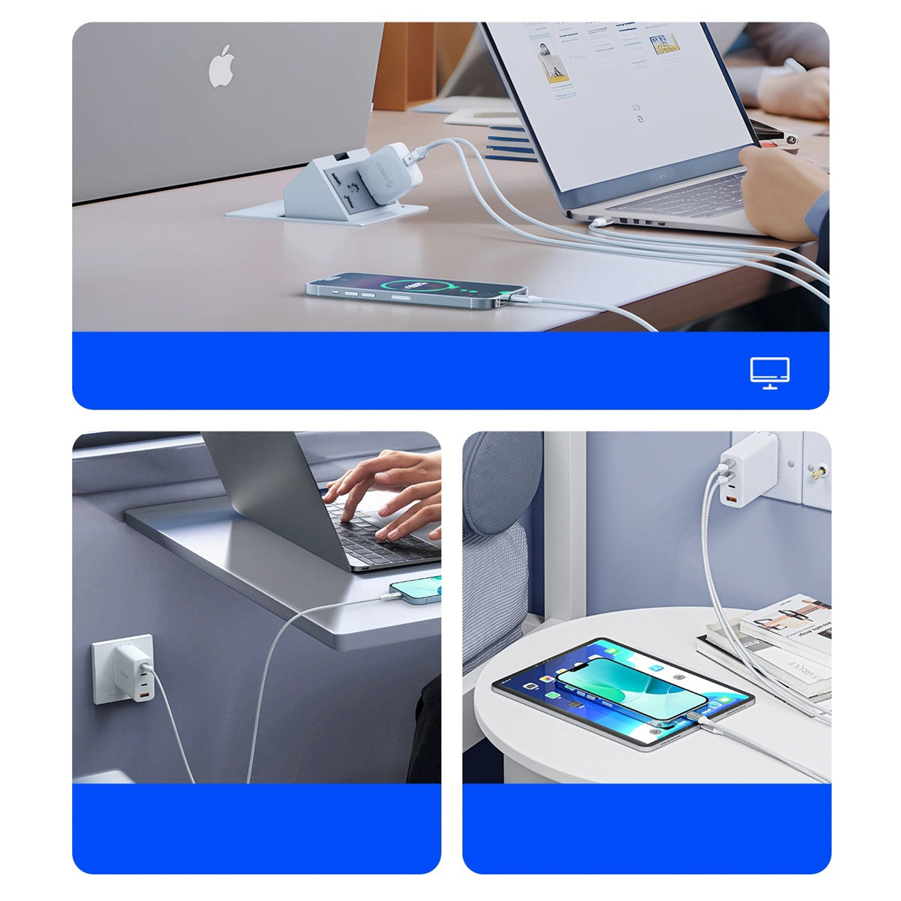 Orico CDX 60W 3A Power Delivery USB-C - USB-C 1m Cable - White_3