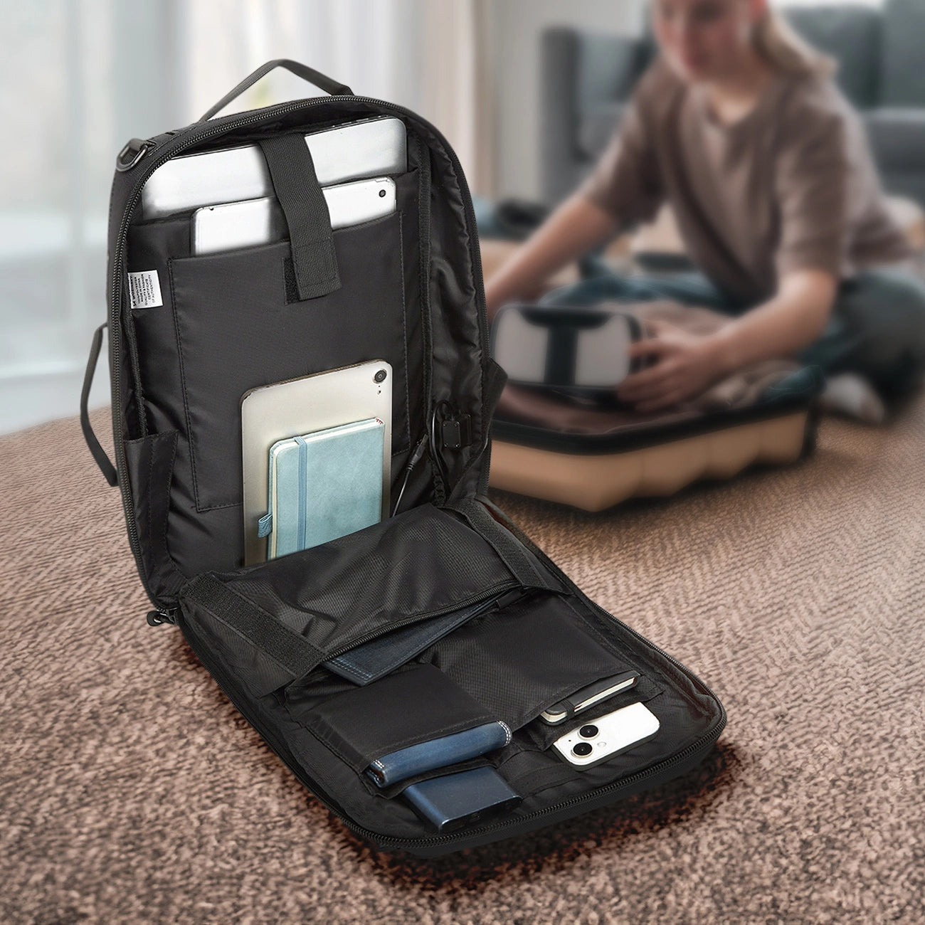 Wozinsky Premium 15.6'' Laptop Backpack/Bag with Strap - Black_11