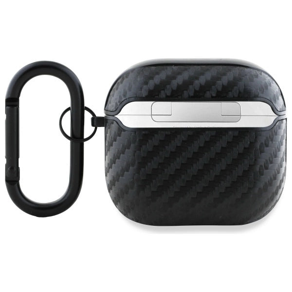 Etui BMW Carbon Double Metal Logo na AirPods 4 - czarne_1