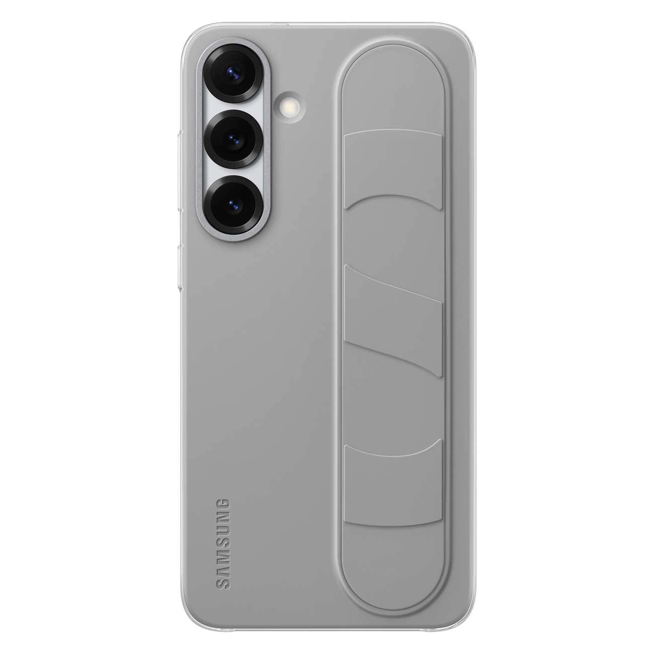 Samsung Standing Grip Case EF-GS936CJEGWW Silicone Case with Holder / Stand for Samsung Galaxy S25+ - Gray_0