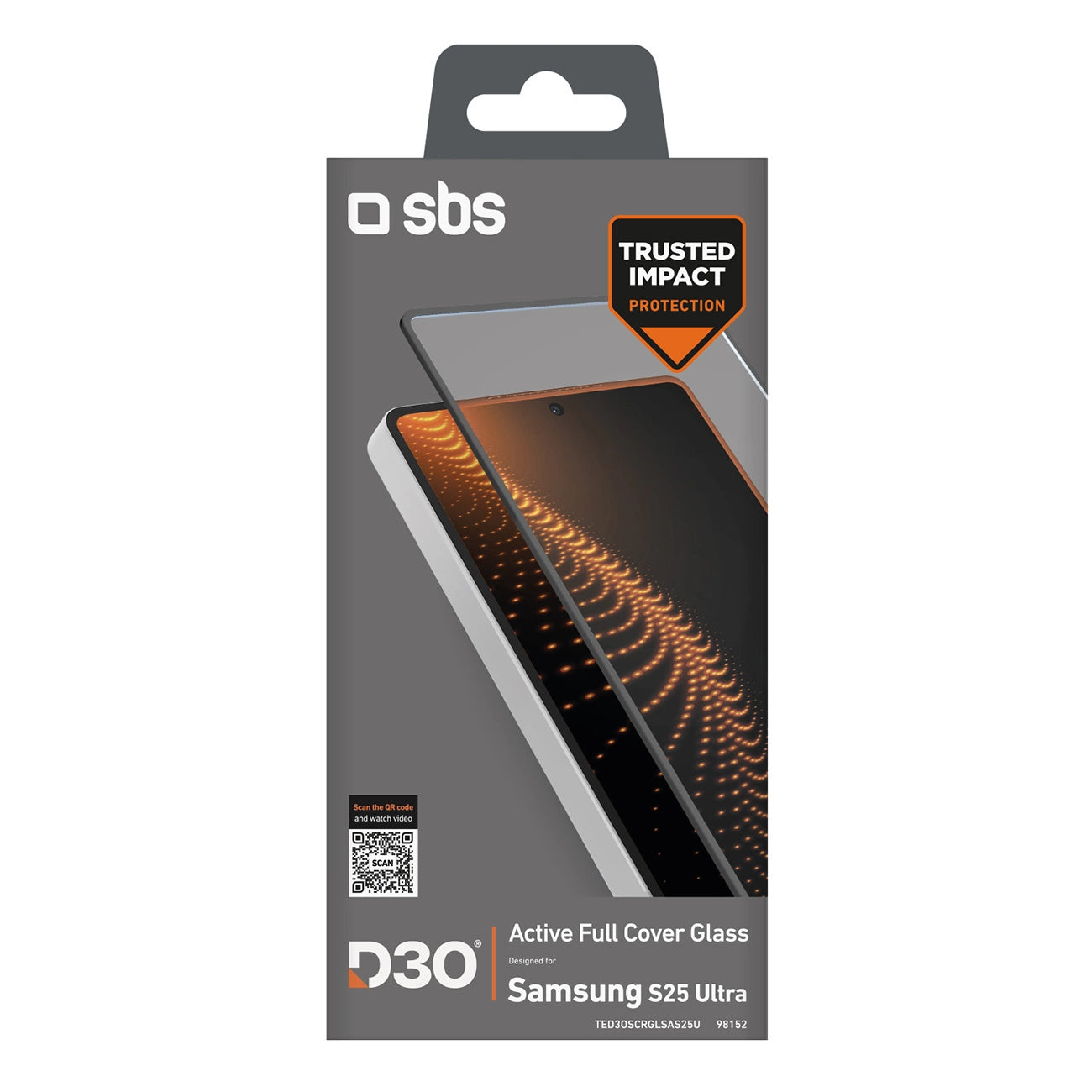 SBS Tempered Glass D3O with frame for Samsung Galaxy S25 Ultra_1