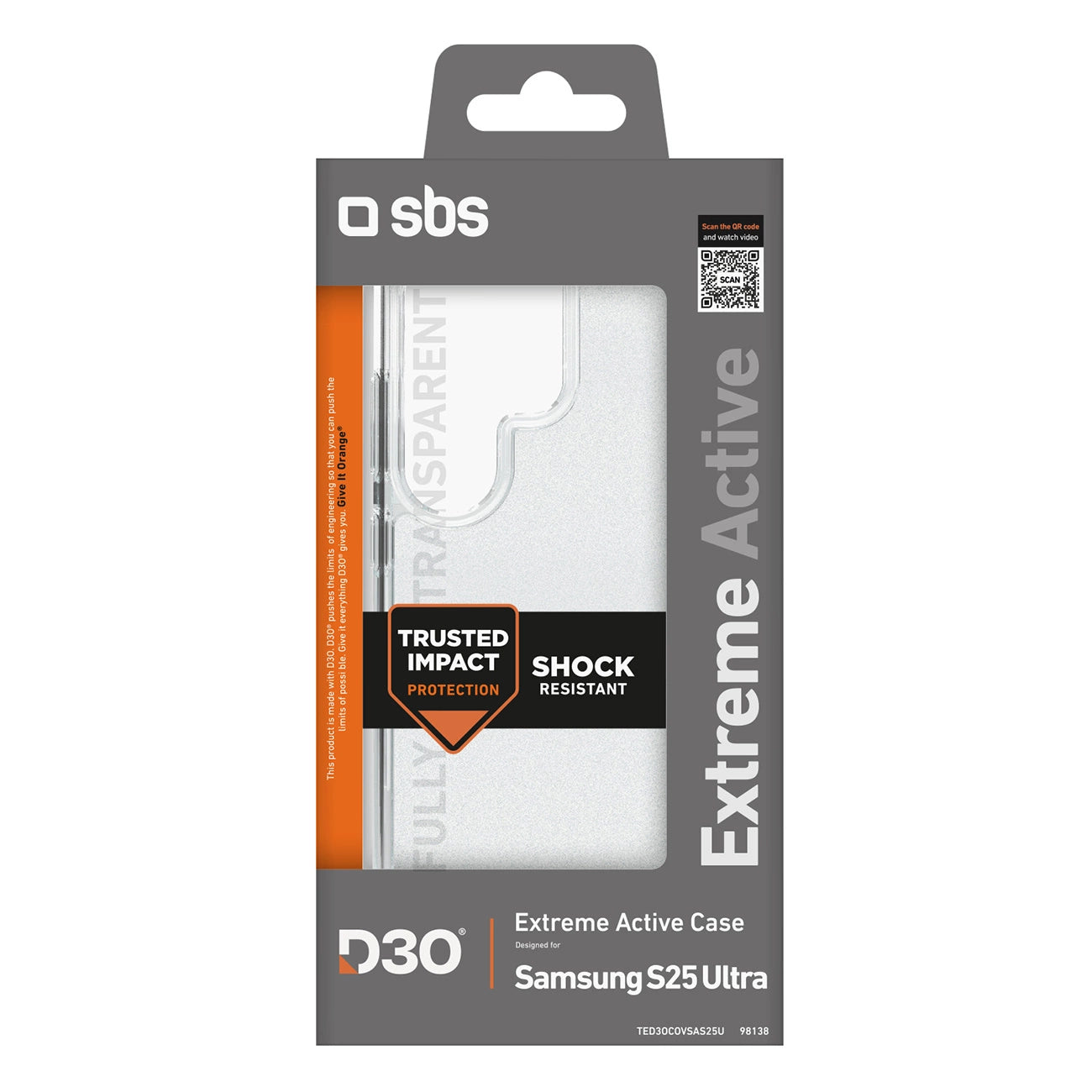 SBS D3O Case for Samsung Galaxy S25 Ultra - Transparent_1