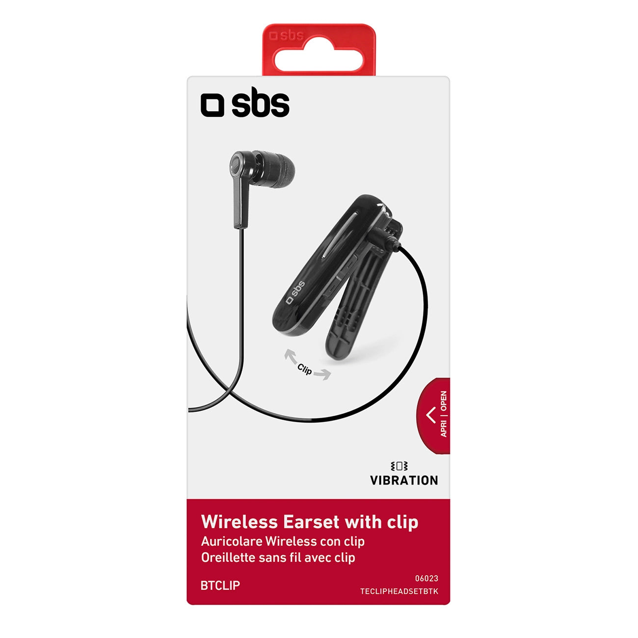 SBS TECLIPHEADSETBTK Wireless Earphone with Clip - Black_4