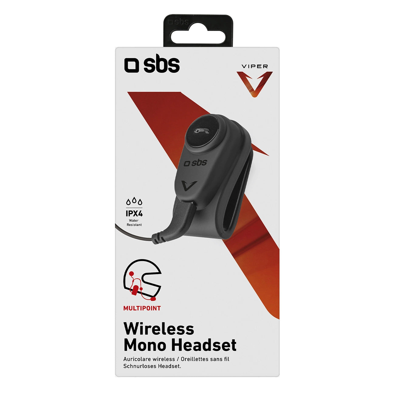 SBS TEEARSETMONOMOTOBTK mono wireless headset for motorcycle helmet - black_5