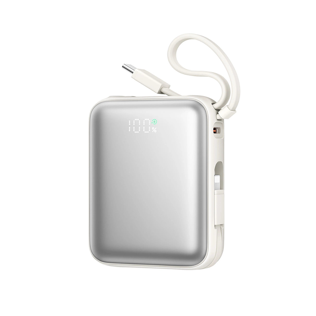Joyroom JR-PBF27 10000mAh 22.5W Powerbank with Built-in USB-C and Lightning Cables - White_0