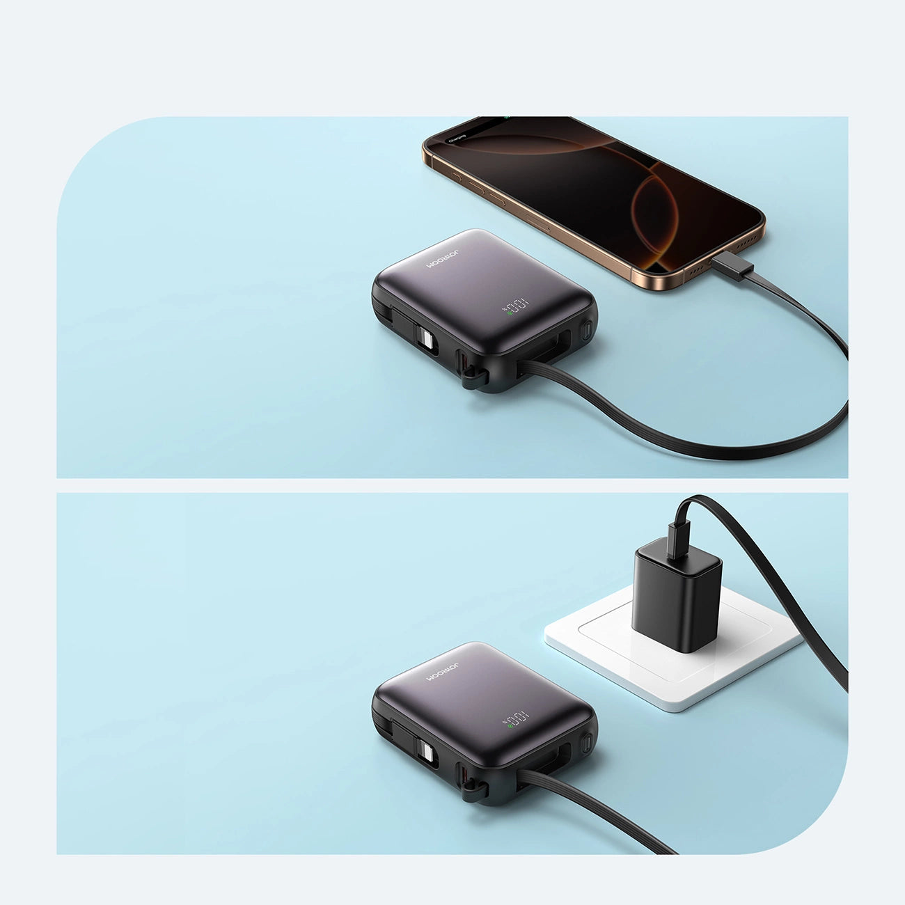 Joyroom JR-PBF27 10000mAh 22.5W Powerbank with Built-in USB-C and Lightning Cables - Black_10