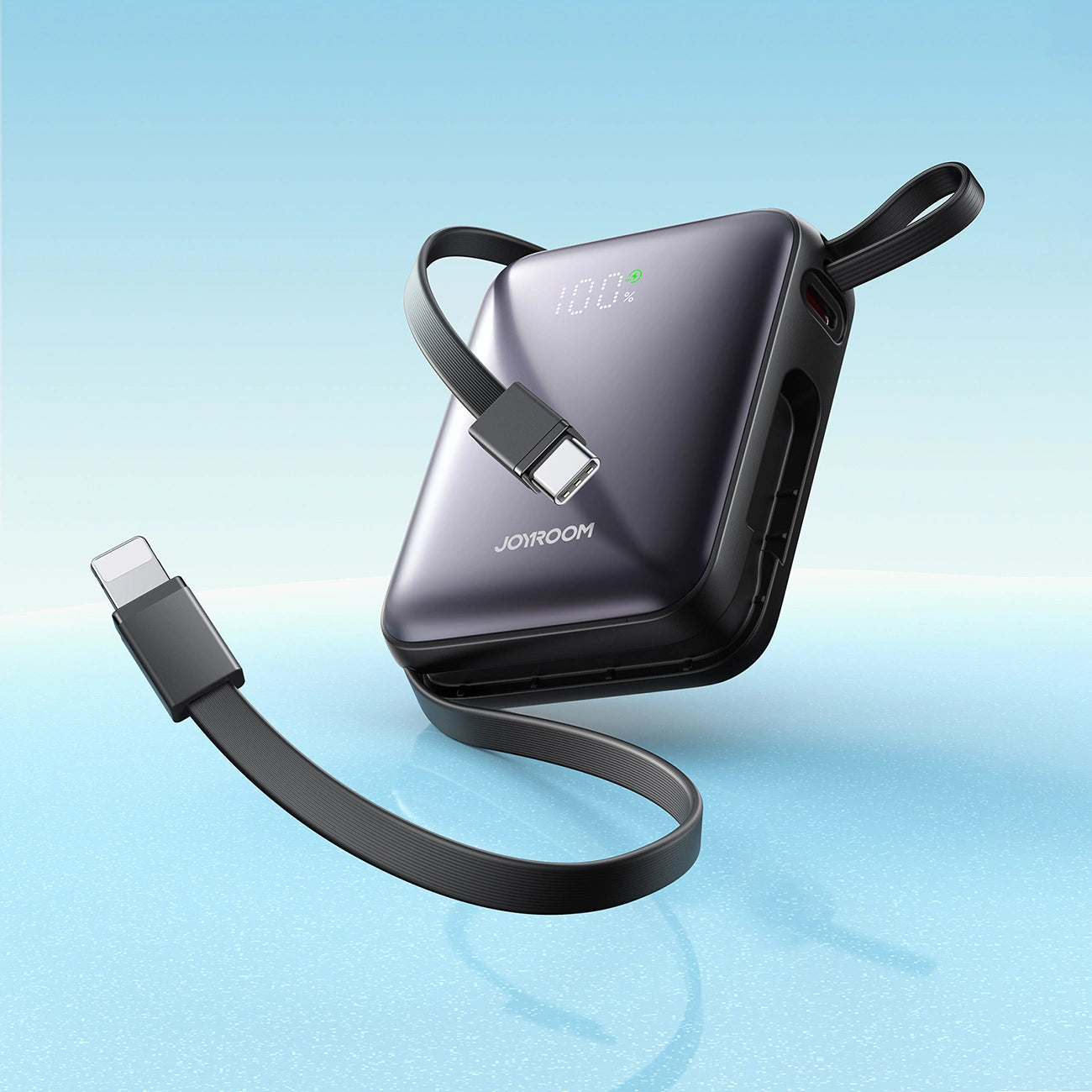Joyroom JR-PBF27 10000mAh 22.5W Powerbank with Built-in USB-C and Lightning Cables - Black_9