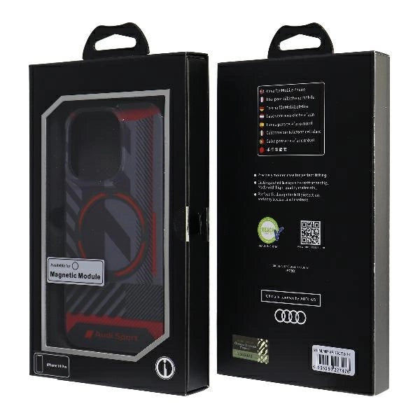 Audi IML Sport MagSafe Case iPhone 14 Pro 6.1" black/black hardcase AU-IMLMIP14P-RSQ/D2-BK_6