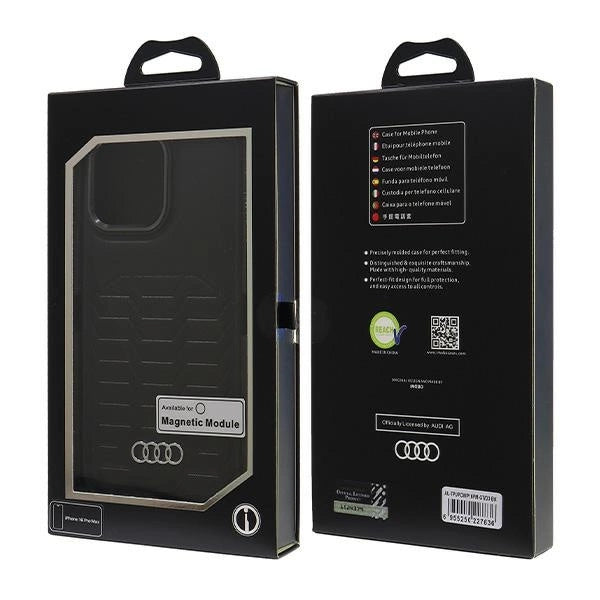 Audi Synthetic Leather MagSafe iPhone 16 Pro Max 6.9" black/black hardcase AU-TPUPCMIP16PM-GT/D3-BK_6