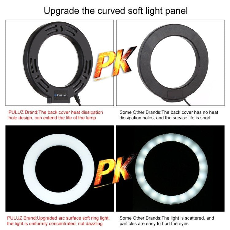 Ring LED lamp Puluz with adjustable base PU391_6