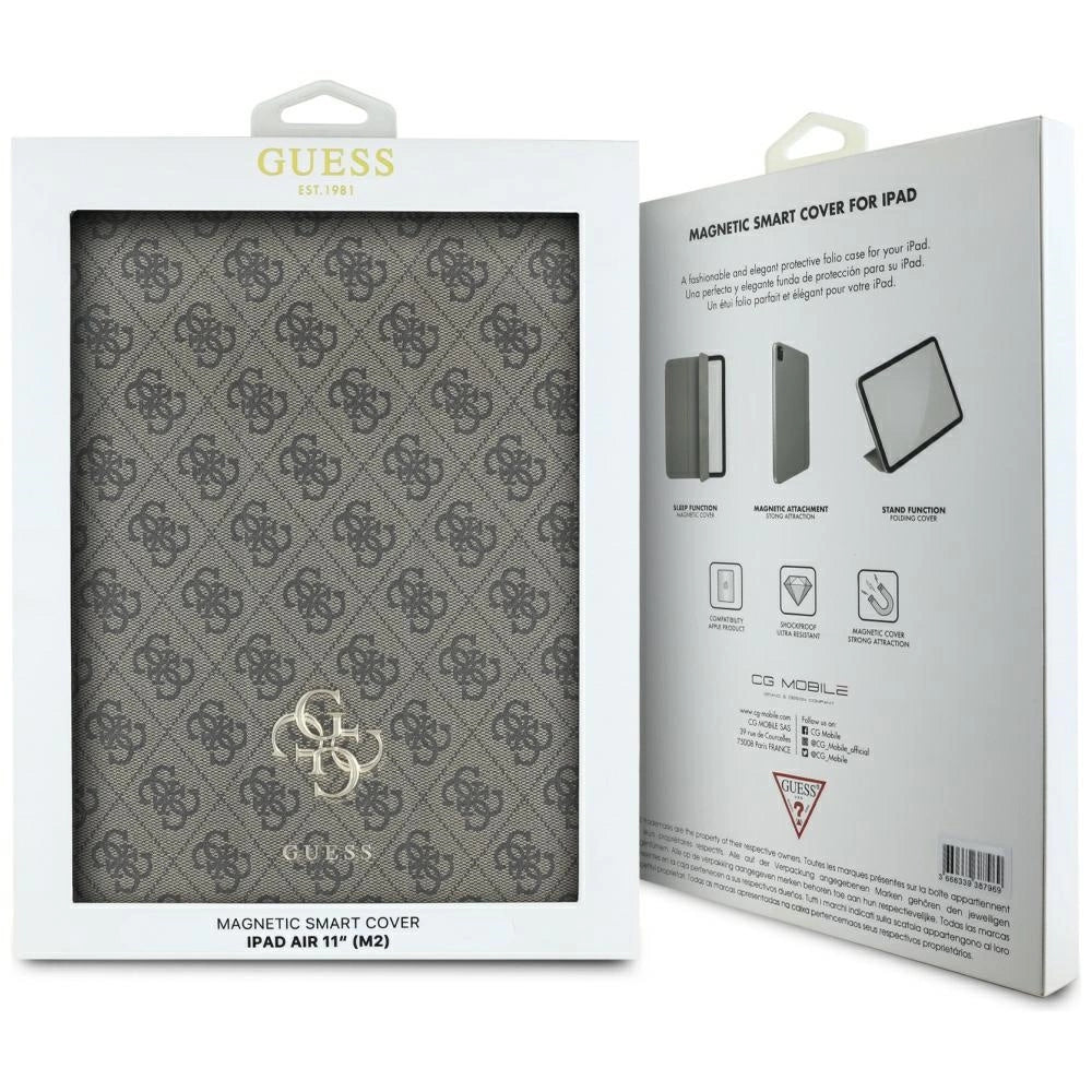 Guess GUFC11RM24PS4SGW iPad Air 11" 2024 brown/brown Magnetic 4G Big Logo_5
