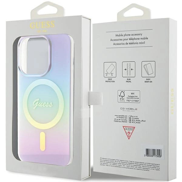 Guess GUHMP15XHITSU iPhone 15 Pro Max 6.7" purple/purple hardcase IML Iridescent MagSafe_7