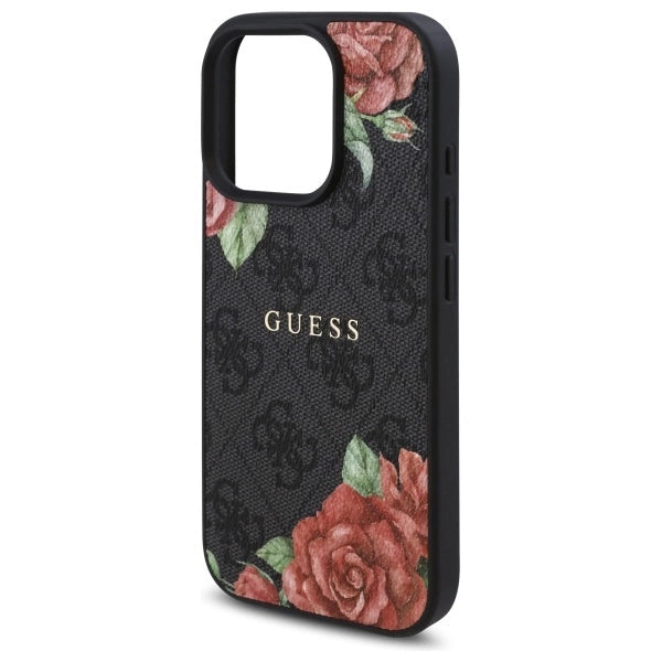 Guess GUHMP16LP4ROPEMCK iPhone 16 Pro 6.3" black/black hardcase 4G Flowers Print MagSafe_5