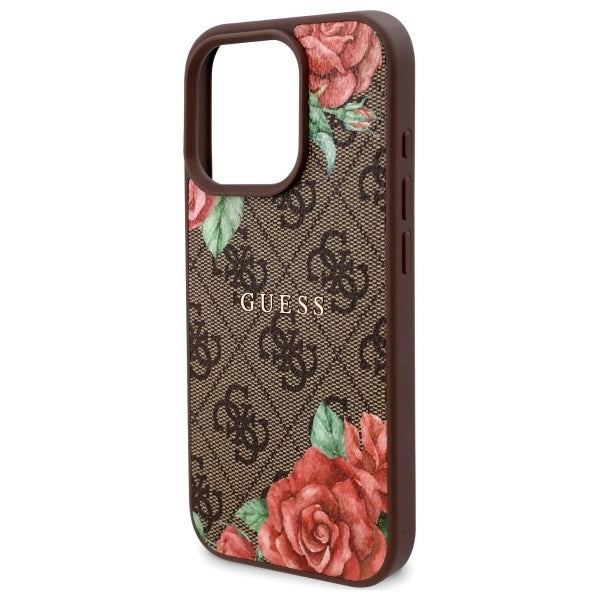 Guess GUHMP16LP4ROPEMCW iPhone 16 Pro 6.3" brown/brown hardcase 4G Flowers Print MagSafe_5