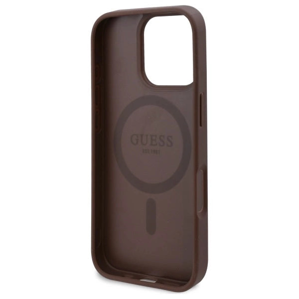 Guess GUHMP16LP4ROPEMCW iPhone 16 Pro 6.3" brown/brown hardcase 4G Flowers Print MagSafe_6