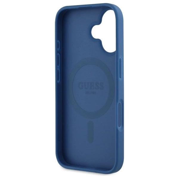 Guess GUHMP16SP4ROPEMCB iPhone 16 6.1" blue/blue hardcase 4G Flowers Print MagSafe_6