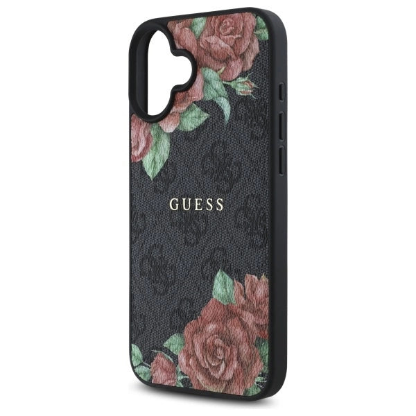 Guess GUHMP16SP4ROPEMCK iPhone 16 6.1" black/black hardcase 4G Flowers Print MagSafe_5