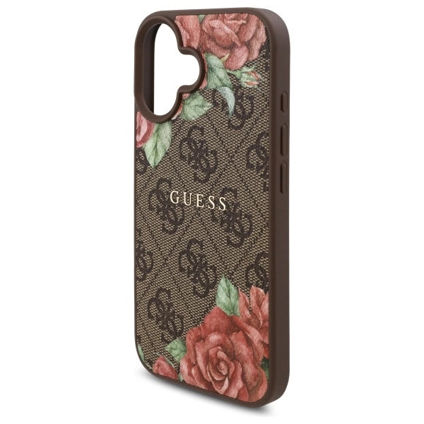 Guess GUHMP16SP4ROPEMCW iPhone 16 6.1" brown/brown hardcase 4G Flowers Print MagSafe_5