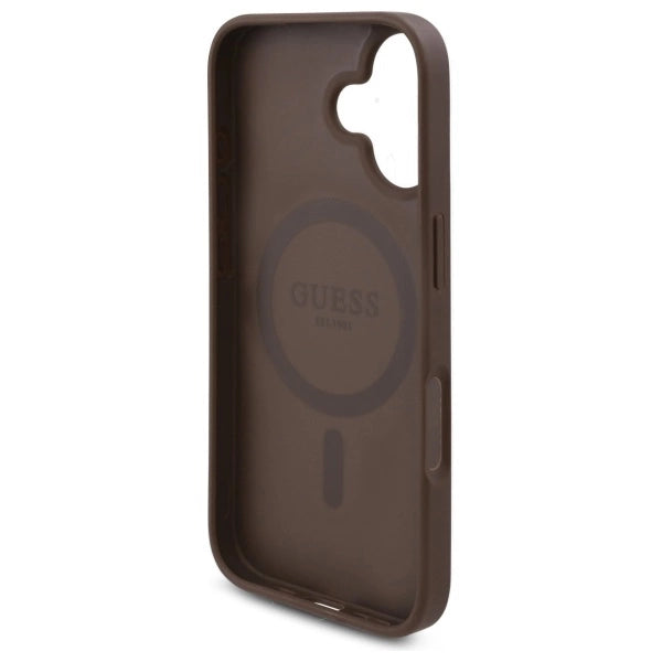 Guess GUHMP16SP4ROPEMCW iPhone 16 6.1" brown/brown hardcase 4G Flowers Print MagSafe_6