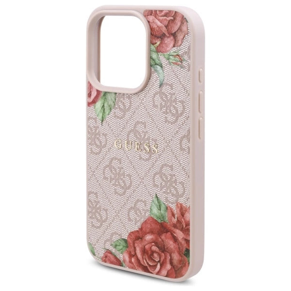 Guess GUHMP16XP4ROPEMCP iPhone 16 Pro Max 6.9" pink/pink hardcase 4G Flowers Print MagSafe_5
