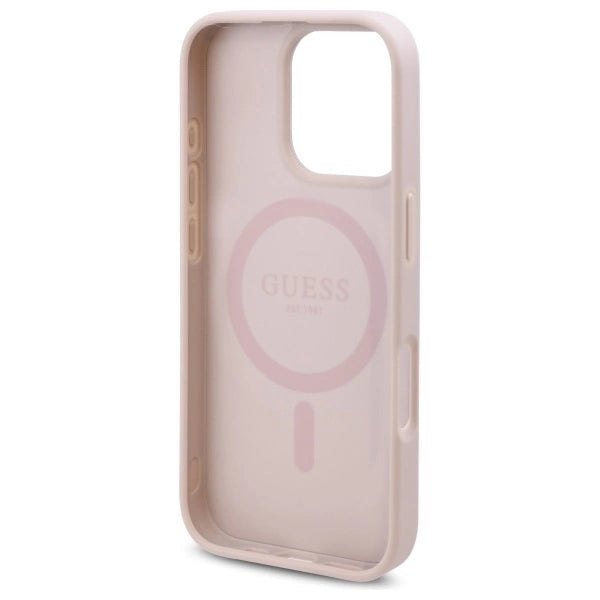 Guess GUHMP16XP4ROPEMCP iPhone 16 Pro Max 6.9" pink/pink hardcase 4G Flowers Print MagSafe_6