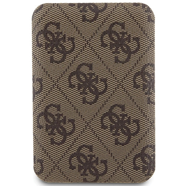 Guess Powerbank inductive 15W GUPB5FP4EMGW 5000mAh brown/brown 4G Leather Metal Logo MagSafe_1