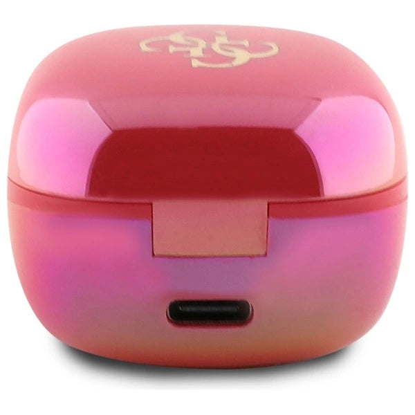 Guess Bluetooth headphones GUTWSJ144ESF TWS + docking station fuchsia/fuschia Iridescent 4G Printed Logo_3