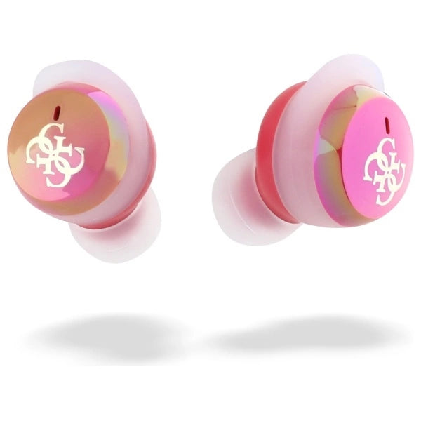 Guess Bluetooth headphones GUTWSJ144ESF TWS + docking station fuchsia/fuschia Iridescent 4G Printed Logo_4