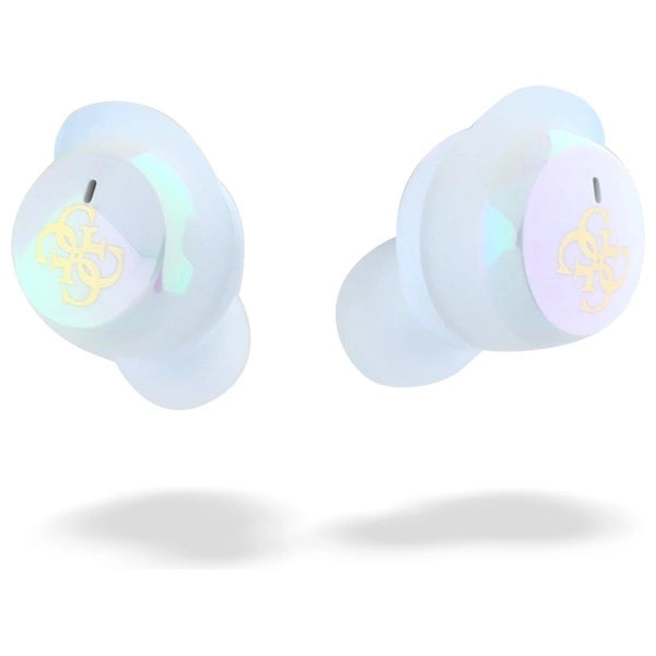 Guess Bluetooth headphones GUTWSJ144ESH TWS + docking station white/white Iridescent 4G Printed Logo_5