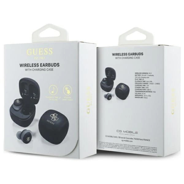 Guess Bluetooth headphones GUTWSJ144ESK TWS + docking station black/black Iridescent 4G Printed Logo_5