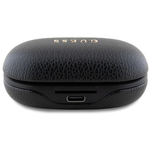 Guess Bluetooth headphones GUTWSPGTSPSK TWS + docking station black/black Grained Classic Logo_4