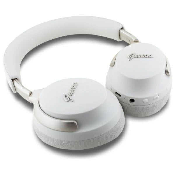 Guess Bluetooth ANC Headphones GUBHC22PSFCSME Beige/Beige Metal Script Logo_3