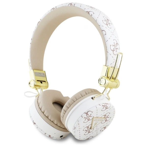 Guess Bluetooth ENC GUBH70E4PTMH on-ear headphones white 4G Triangle Round Shape_0