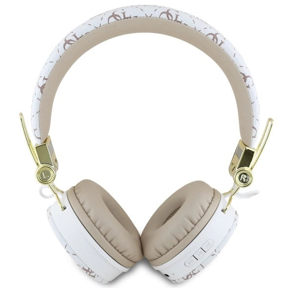 Guess Bluetooth ENC GUBH70E4PTMH on-ear headphones white 4G Triangle Round Shape_2