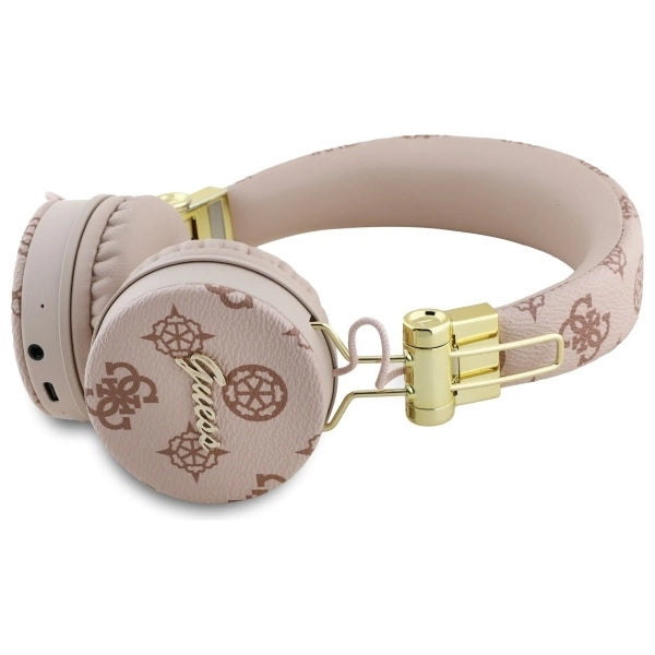 Guess Bluetooth ENC GUBH70EPOSMW Brown/Brown Peony Script Round Shape Headphones_1