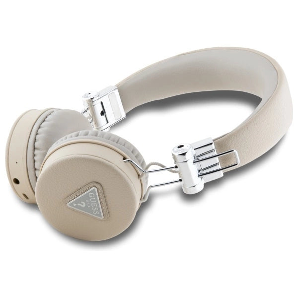 Guess Bluetooth on-ear headphones ENC GUBH70PGTSPSE beige/beige Grained Classic Round Shape_1