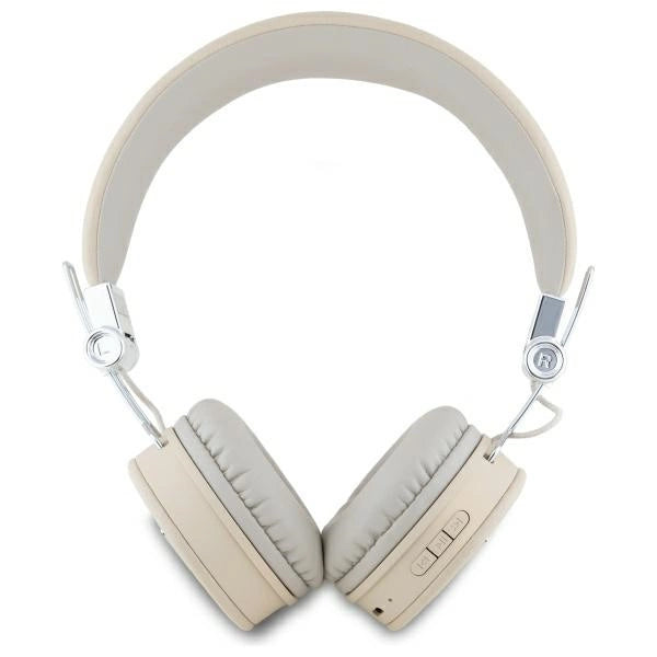 Guess Bluetooth on-ear headphones ENC GUBH70PGTSPSE beige/beige Grained Classic Round Shape_2