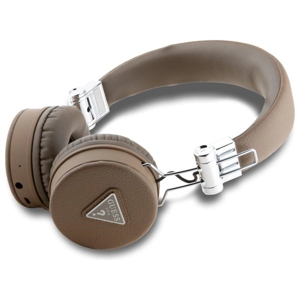 Guess Bluetooth ENC GUBH70PGTSPSW Brown Grained Classic Round Shape Headphones_1