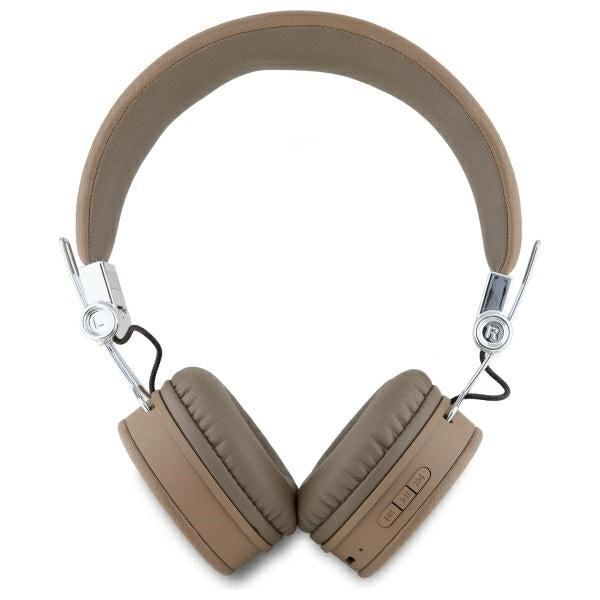 Guess Bluetooth ENC GUBH70PGTSPSW Brown Grained Classic Round Shape Headphones_2